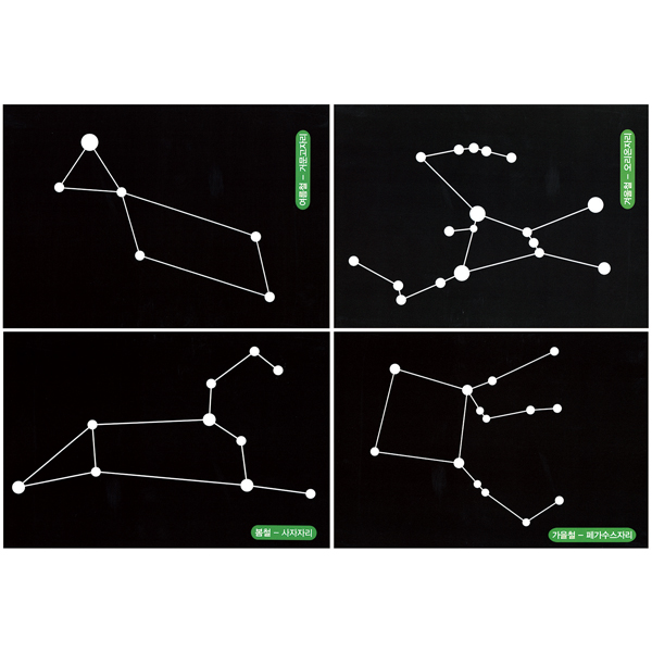 사계절 별자리판 (4종) 그림 카드